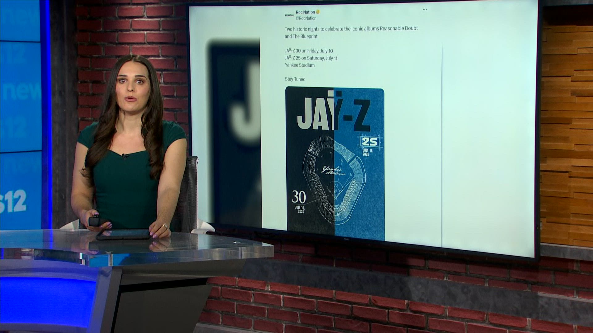 News 12 | Brooklyn | Jay Z Announces Two Yankee Stadium Concerts